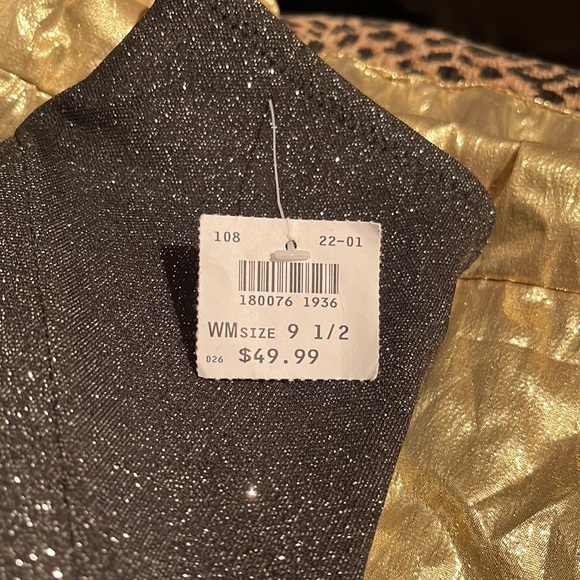 Black sock boots with silver sparkles - Picture 3 of 8